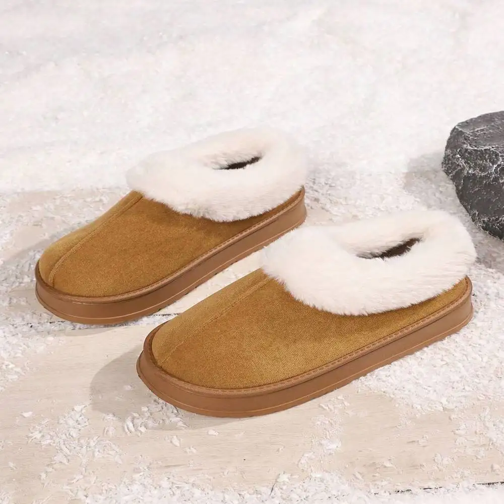 

Women Winter Fluffy Cozy Slippers Warm Soft Platform House Shoes Fashion Indoor Footwear