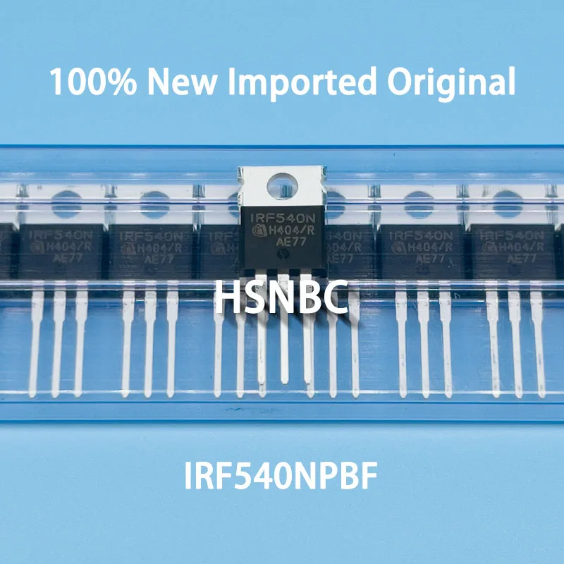 10 stks/partij IRF540NPBF IRF540N IRF540 TO-220 33A 100 V MOSFET N-Kanaal Power Transistor 100% Nieuwe Geïmporteerde Originele
