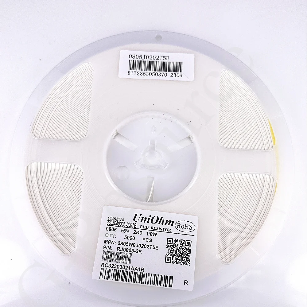 (100pcs) 0805W8J0202T5E Patch resistance 2kΩ ±5% 125mW