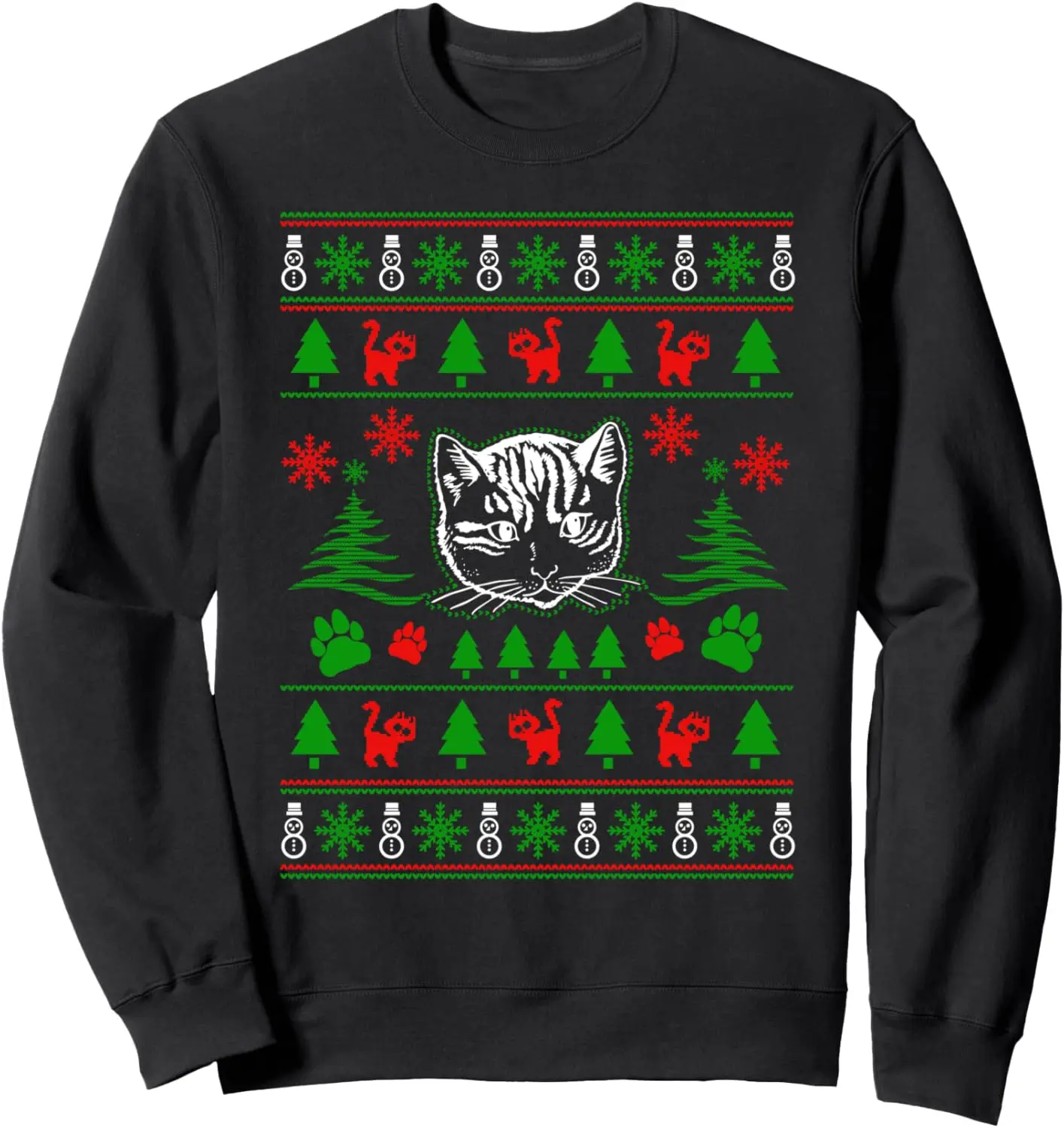 Meow Cat Christmas Ugly Sweater For A Cat Lover Sweatshirt