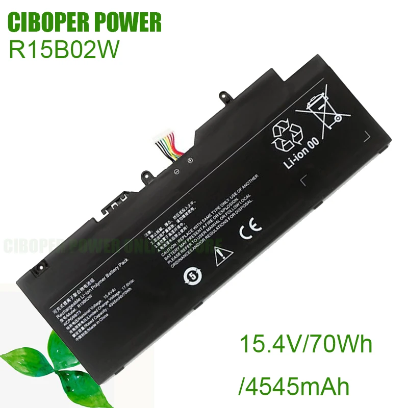 CP Laptop Battery R15B02W 15.4V/4545mAh/70WH For RedmiBook Pro 15 Series R5 R7 XMA2007-BJ XMA2007-BB R15B0ZW