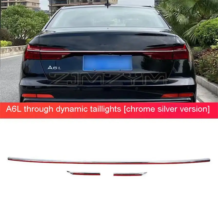 For The 2019-2025 Audi A6  A6L C8 Through Tail Light Modification With Dynamic Flowing LED Through Light
