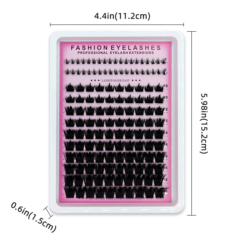 Hochwertiges Material, dünner Stiel, stabile Locken, keine Kleberrückstände, dichte, gewebte Wimpern in verschiedenen Größen