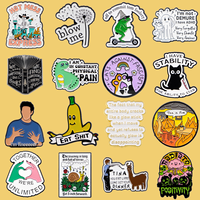 Friends tv Enamel Pin Cartoon Llama Brooches For Women Lapel Pin For Backpack Quotes Badge Party Gifts Clothing Accessories