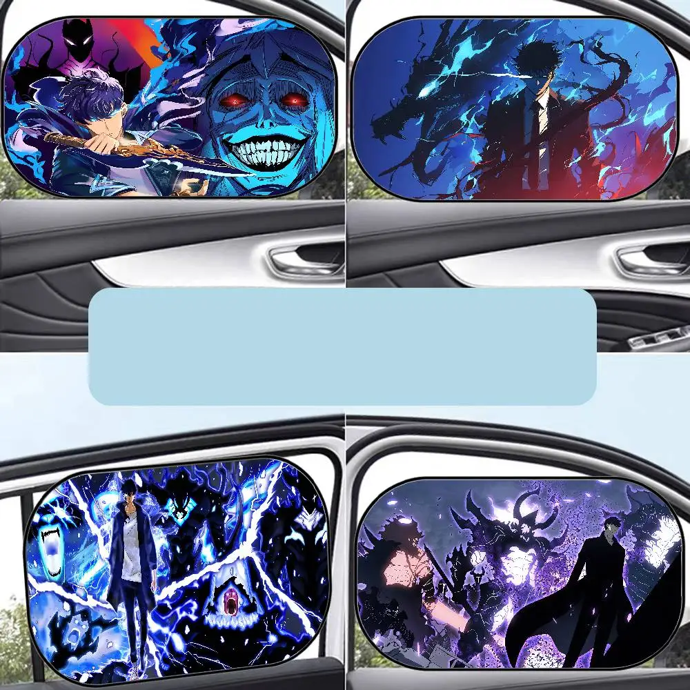 

Аниме Solo-Leveling, солнцезащитные козырьки на боковое окно, автомобильная пленка, солнцезащитные козырьки на боковое окно, лобовое стекло, солнцезащитный козырек для детей