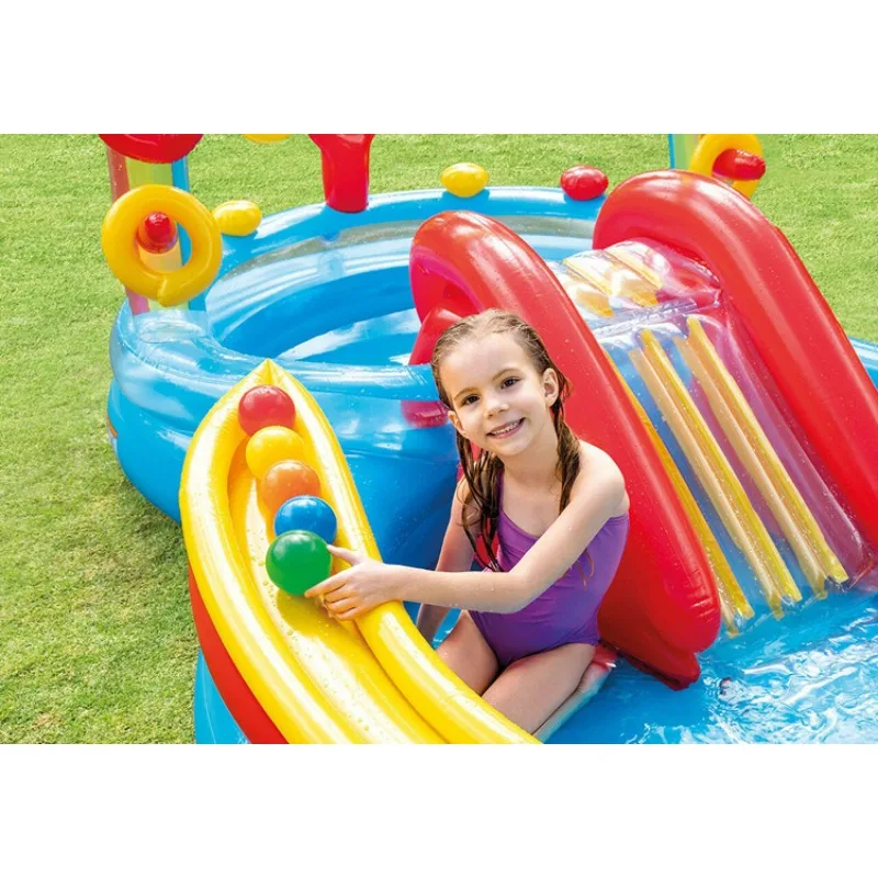 Rainbow slide Inflatable swimming Play  Children's sand pool Ocean ball pool