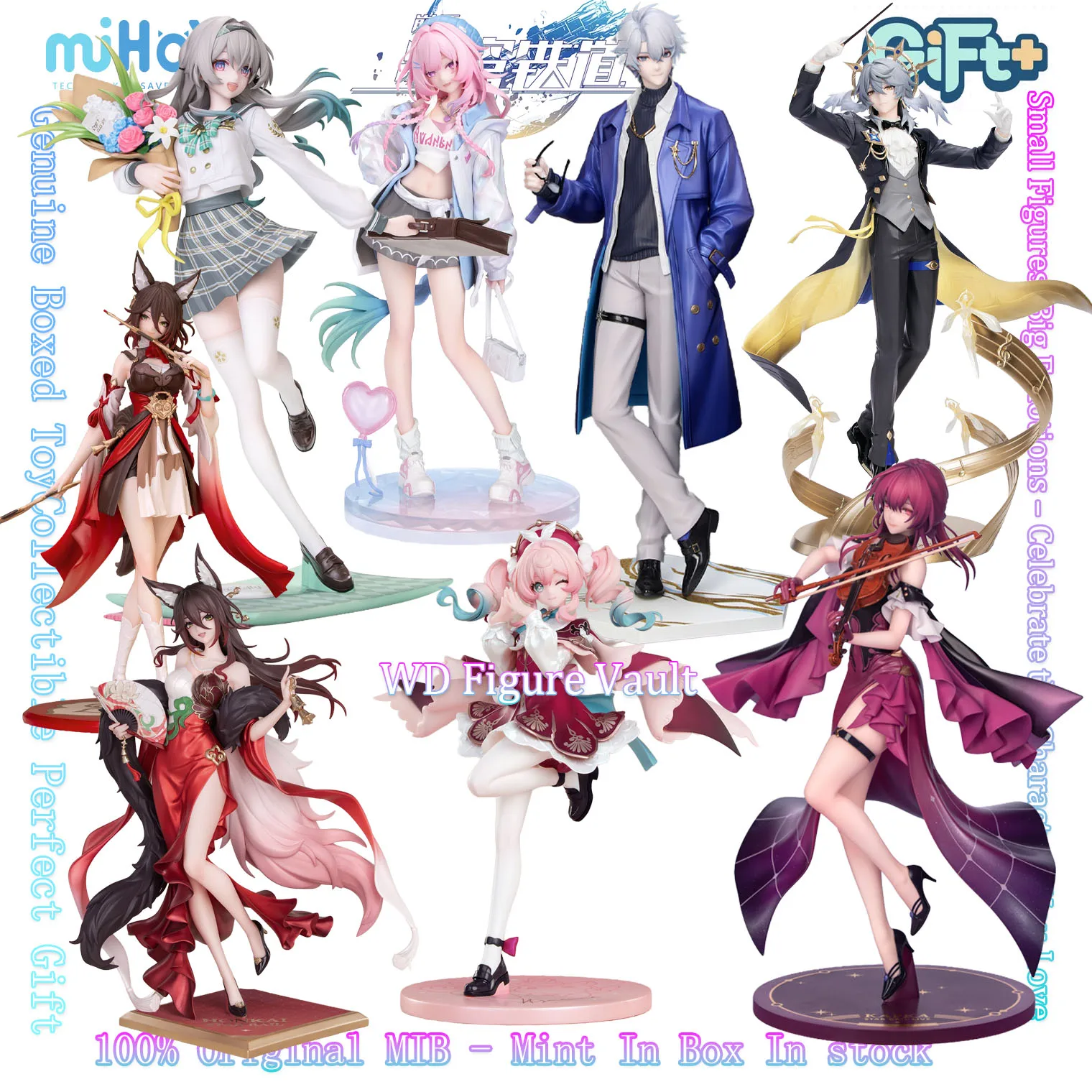 MiHoYo Honkai: Star Rail Firefly Kafka Tingyun Cyrene Hyacine Castorice March7th Phainon Sunday The Herta Figure Gift Myethos