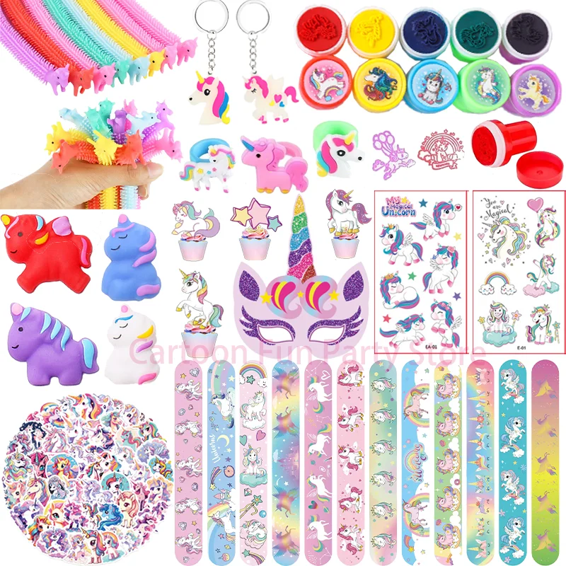 Unicorn Party Unicorn Party Decoation Gifts Boys Girls Unicorn Sticker Slap Bracelet Stamp Unicorn Birthday Party Supplie