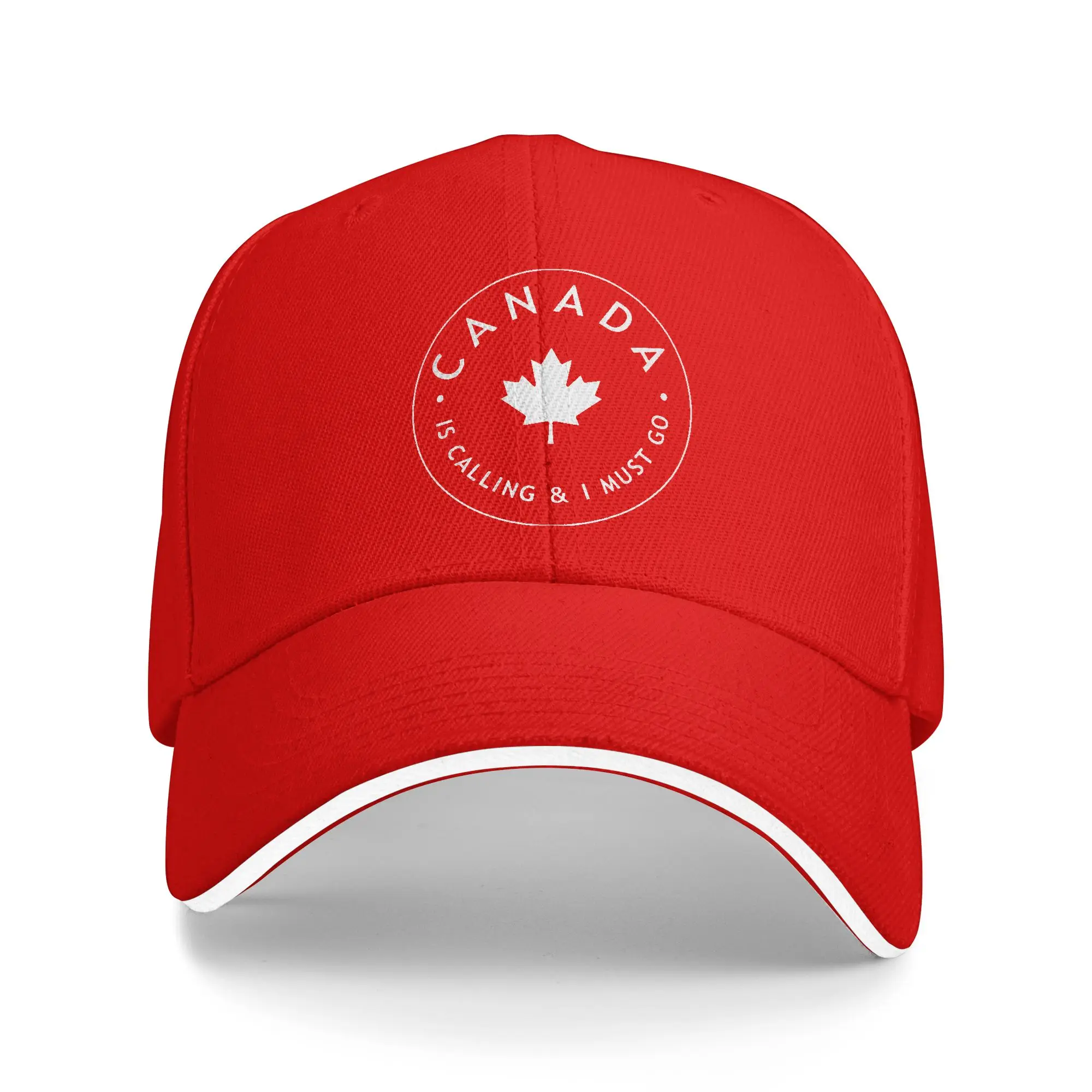 New Arrival  Funny Canada Is Calling and I Must Go Flag  Golf Cap Unisex Snapback Cap  Daily Golf Adjustable Sun Caps