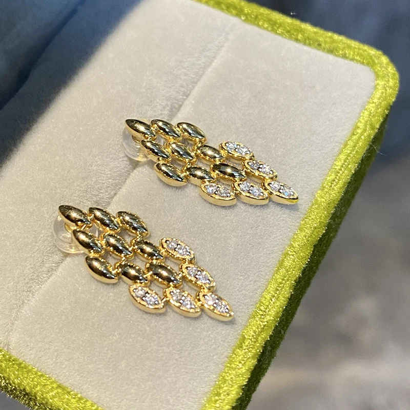 

Aazuo винтажные ювелирные изделия из 18-каратного желтого золота с настоящими бриллиантами, комплект ювелирных украшений, серьги-капли в подарок для женщин, помолвка, Au750