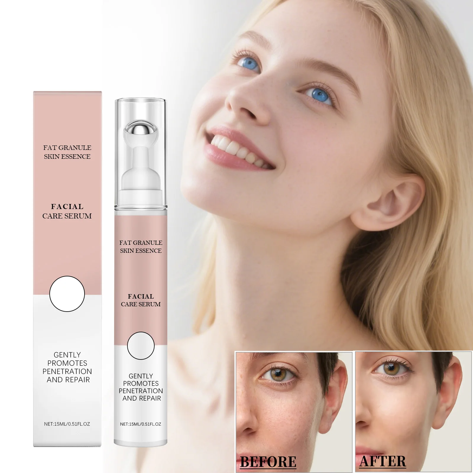 تنظيف بشرة الوجه، جوهر رول أون، منقي، ترطيب، تنظيف المسام، إزالة الرؤوس السوداء، السيطرة على الزيوت، مصل العناية بالوجه