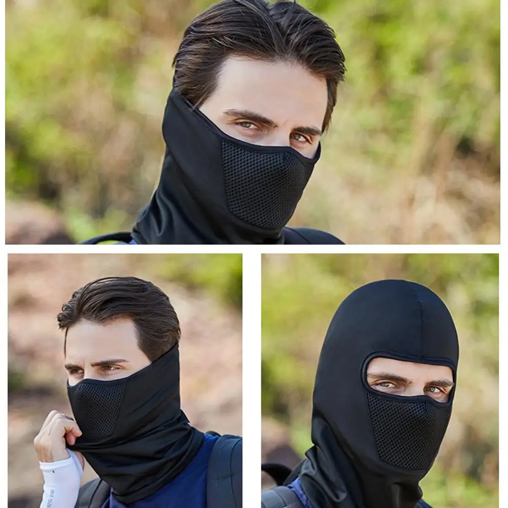2024 Outdoor Mens Hiking Cycling Mask Scarf Breathable Neck Gaiter Sport Motorcycle Summer Sun Ultra UV Protection Face Cover