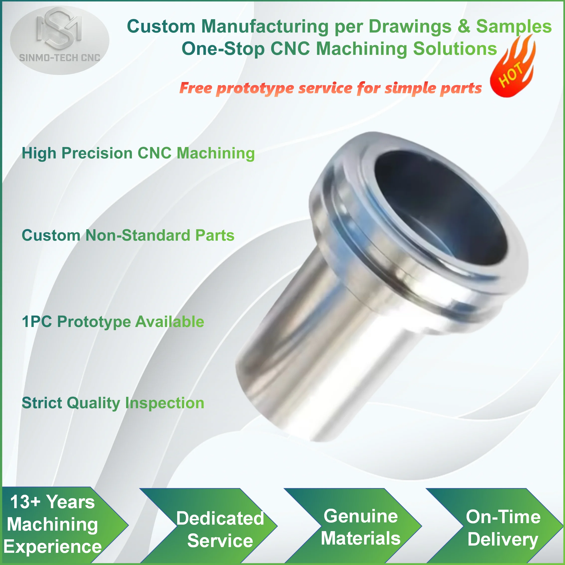 High Precision CNC Metal Machining Custom Aluminum Alloy Stainless Steel OEM Turning Milling Prototype Parts