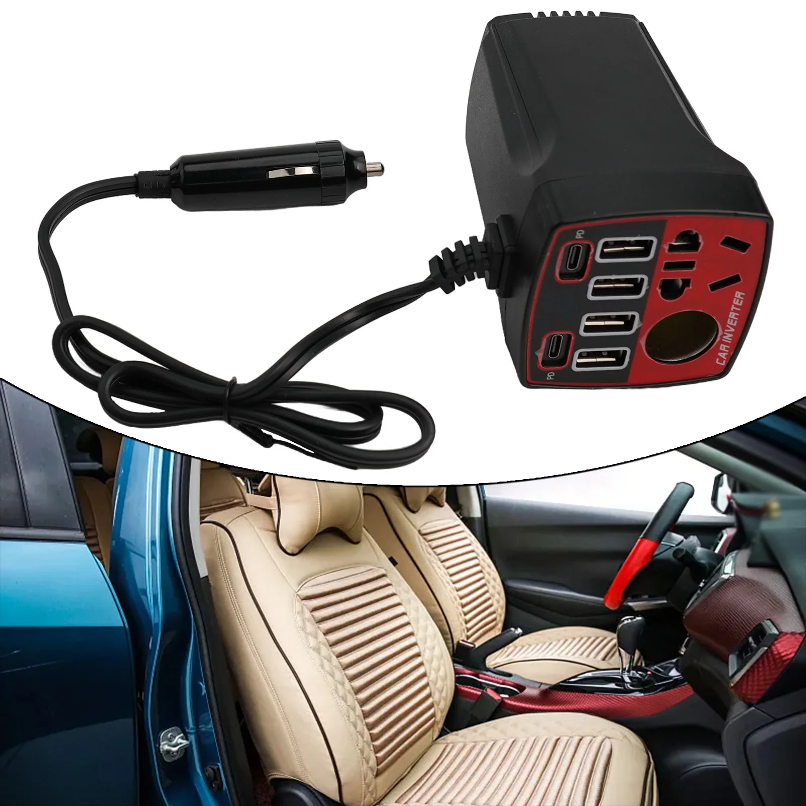 Auto Power Converter Power Inverter MAX 200W for CARS PICKUPS CONTAINERS ETC For SMART Fast Charging