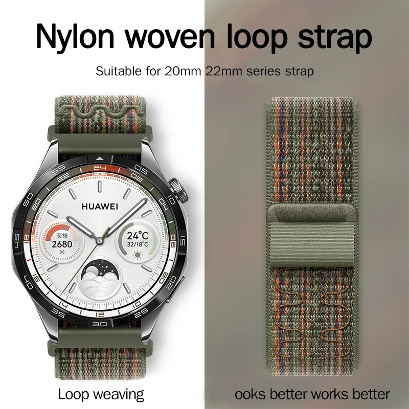 20/22mm Band For Samsung Galaxy Watch 6/5/pro 45mm 44 4 /Classic 46 40 active 2 Correa Bracelet For Huawei gt 2/3/4 Nylon strap image 2