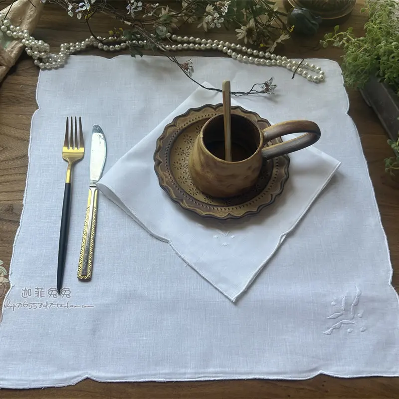 4pcs-white-cotton-embroidered-napkin-handkerchief