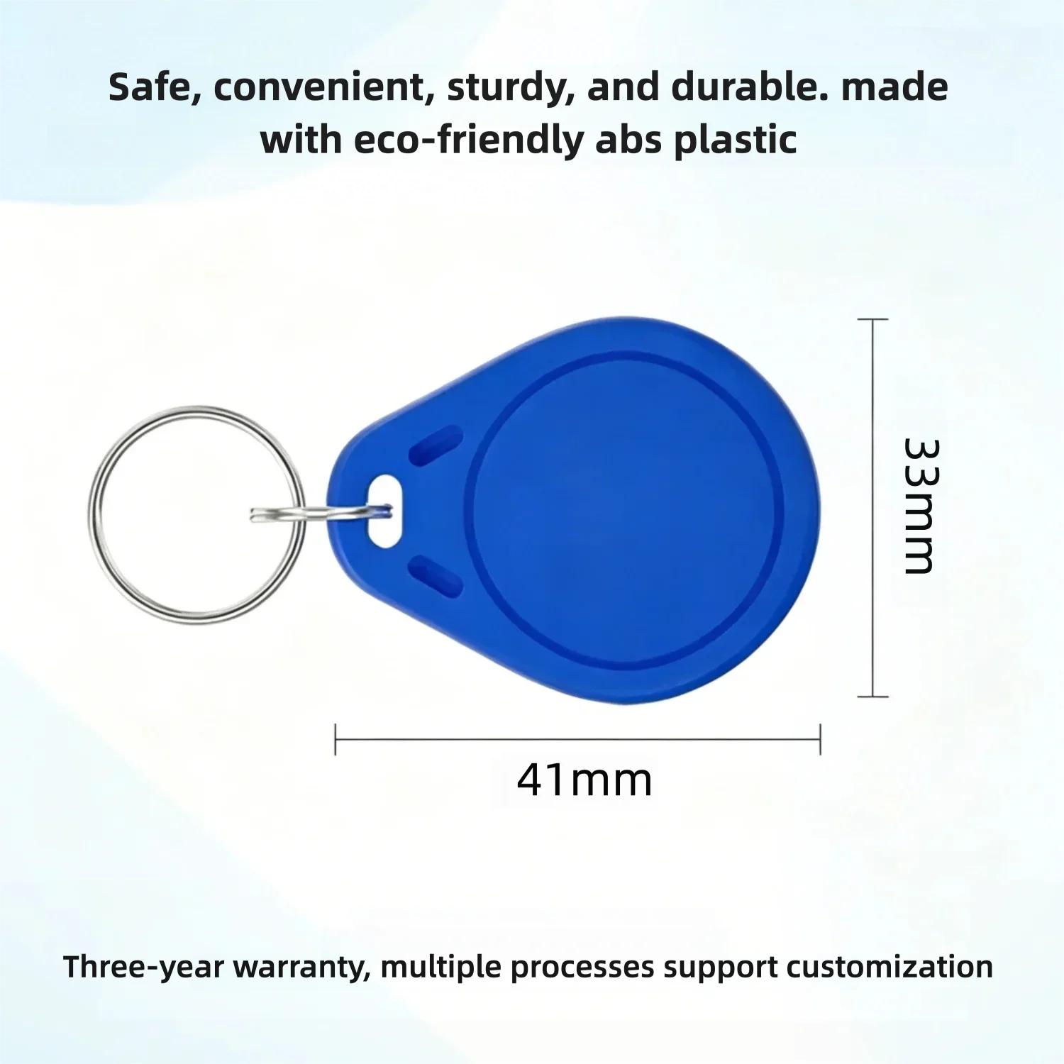 RFID IC ID Key Fob 13.56MHz 125KHz Waterproof ABS NFC Access Control Card Rewritable Cloneable Stable Tag High Sensitivity view 5