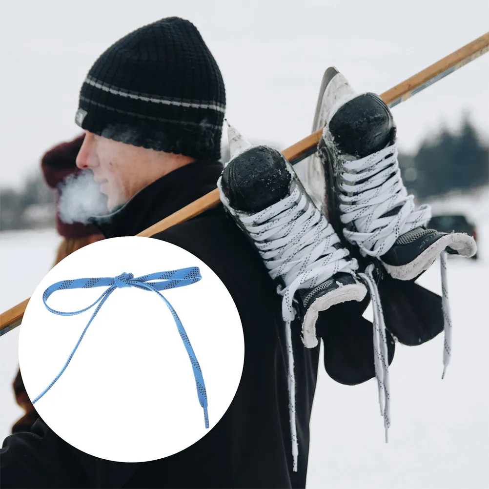 

2 пары профессиональных шнурков для хоккейных коньков: легкие, компактные, противоскользящие, плотно прилегающие, замена шнурков для кроссовок