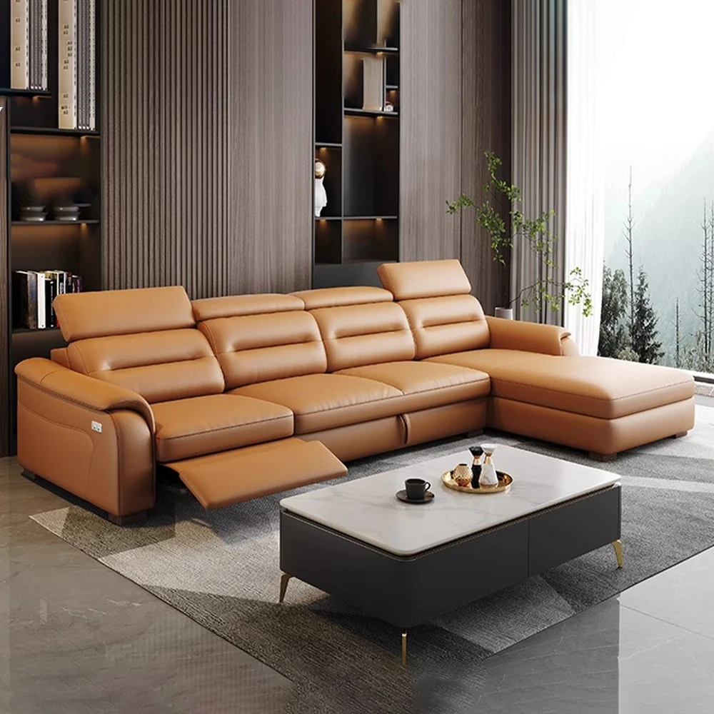 MINGDIBAO Multifunctional Convertible Sofa Bed With Eletric Recliner, Folding Sofa Cama With Power Reclining Seats & Storage Box