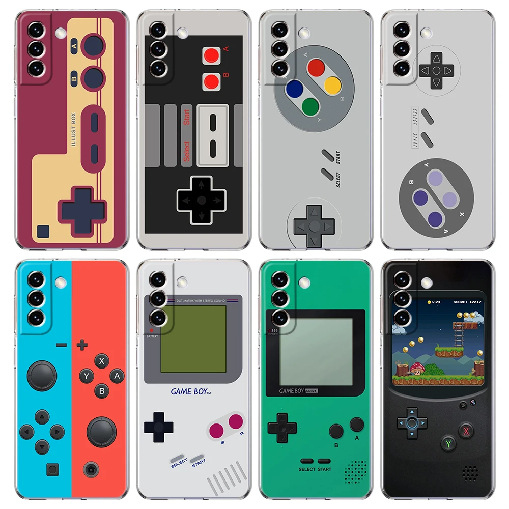 Video Game Boy Vintage GamePad Phone Case For Samsung Galaxy S24 Plus S23 S22 S21 S20 FE Ultra 5G S10 S10E S9 Soft Clear Cover