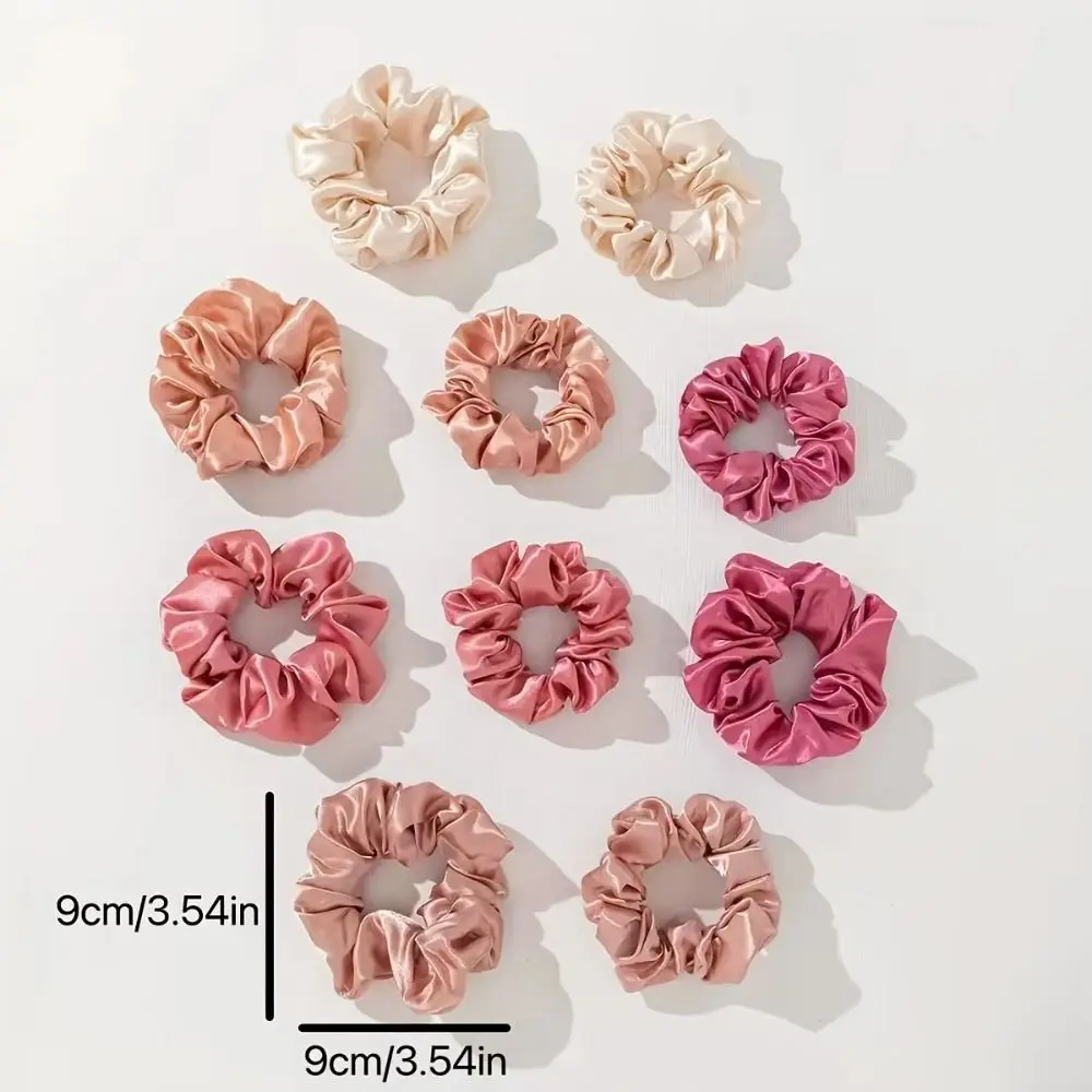 10 قطع 2025 ربطات شعر حلوة بلون سادة وأربطة مطاطية لطيفة وحامل ذيل حصان بسيط