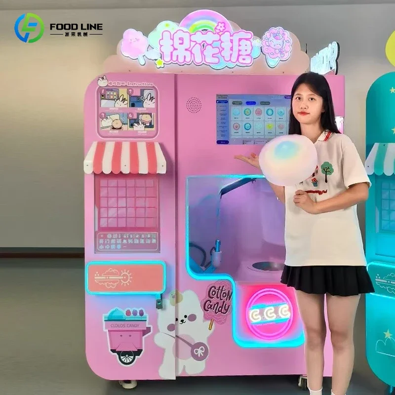 Wholesale Automatic Cotton Candy Vending Machine Floss Candy Electric Cotton Candy Machine Solutions