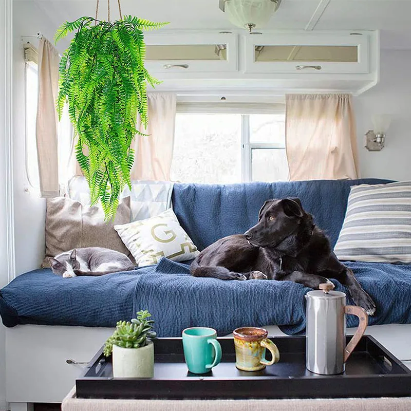 Plantas artificiales de vid persa para colgar en la pared, hojas de ratán, ramas de jardín, accesorios para el hogar al aire libre, decoración de