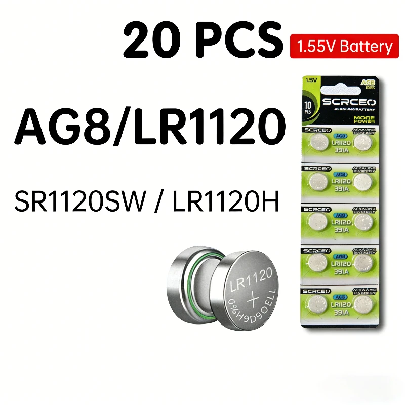

2-10 шт. LR1120 AG8 1,5 В литиевые батарейки-таблетки SR1120SW 191 LR55 391 для часов и калькуляторов