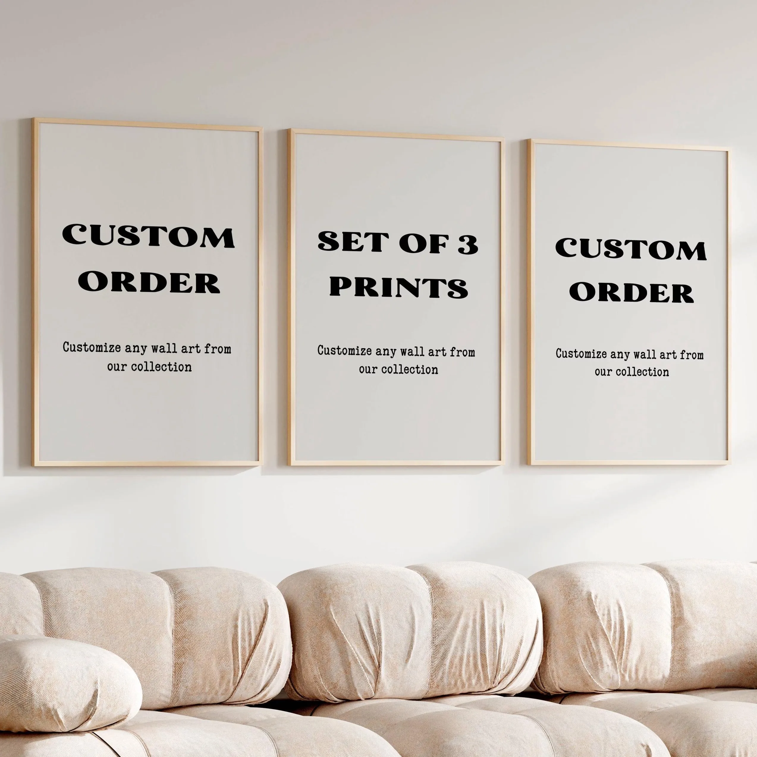 3pcs/set Customize Your Photo Canvas Poster Wedding Family Couple Pet Animal Wall Art Print for Home Decor Valentine's Day Gift