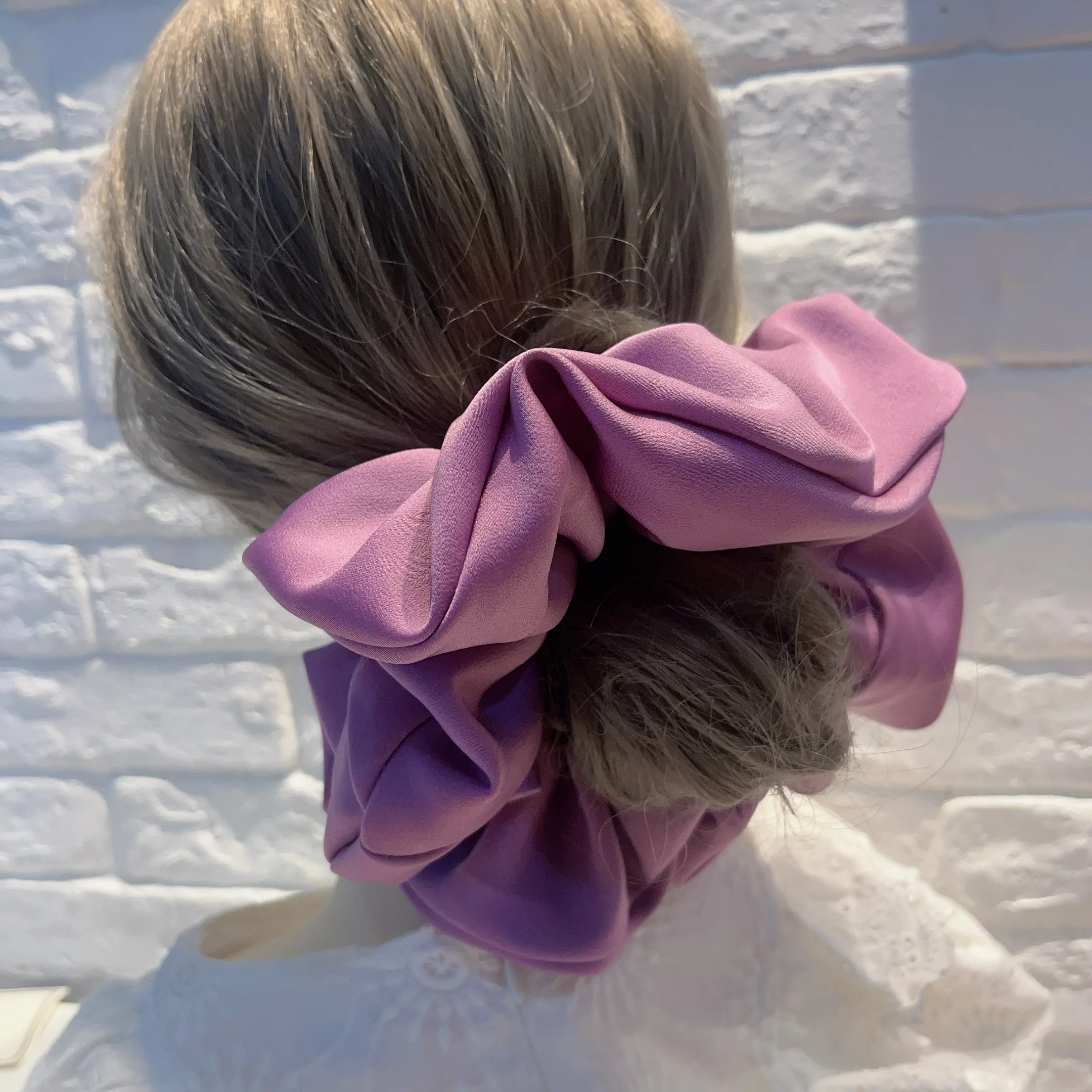 Super large fashionable  Korean Scrunchies for Women Girls  exaggerated hair ring French sausage ring hair accessory