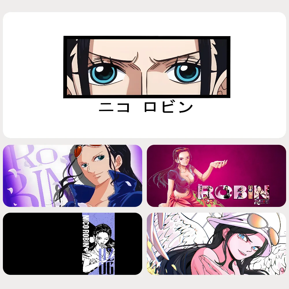 Catoon O-One P-Piece Nico Robin Mousepad Gaming Mouse pad Gamer Pc Accessories Deskmat Keyboard Mat Desk Protector Mause Pads