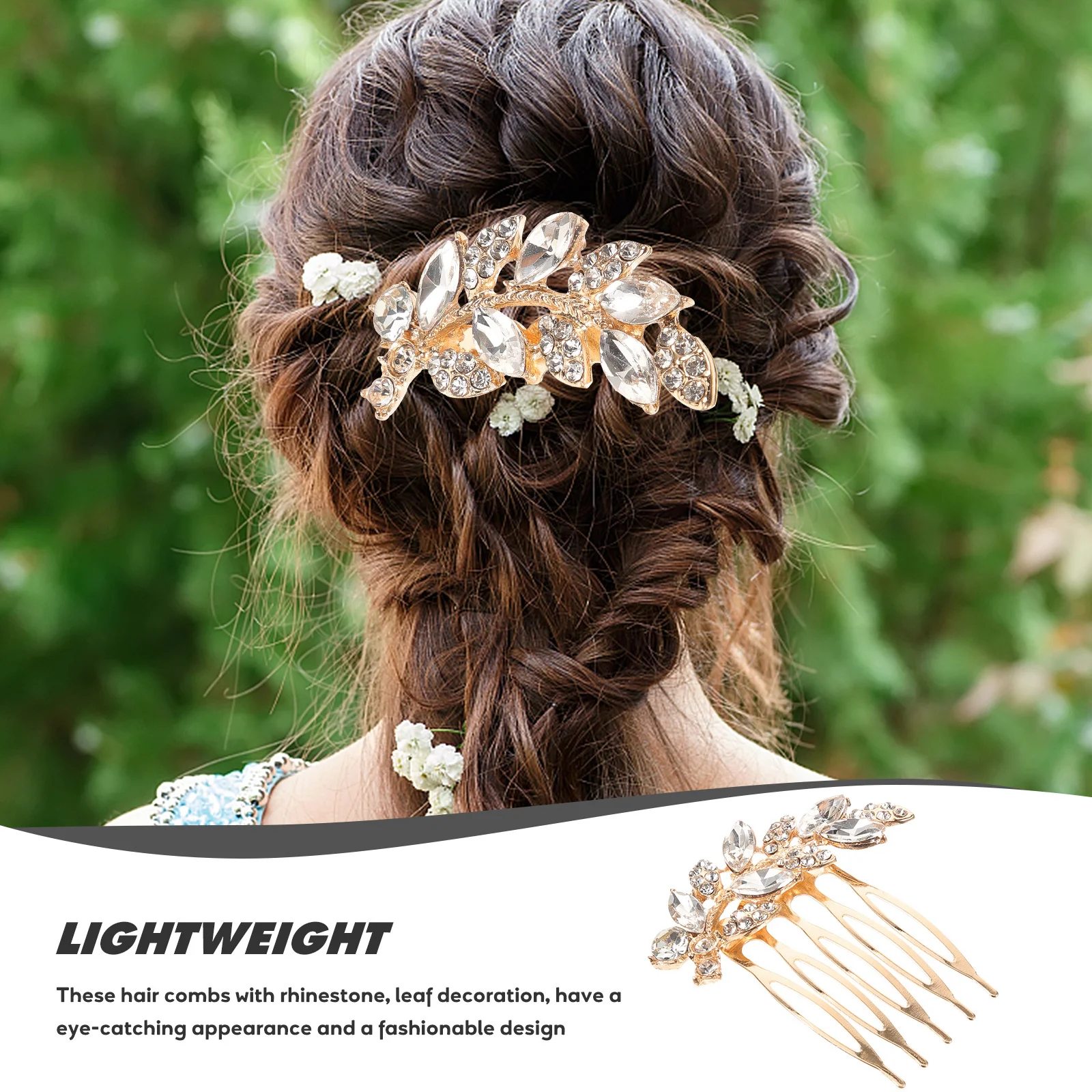 

Bridal Hair Rhinestone Wedding Side Comb For Women Hair Accessories Decorative Comb Bride Jewelry Party Fashion Hairpin