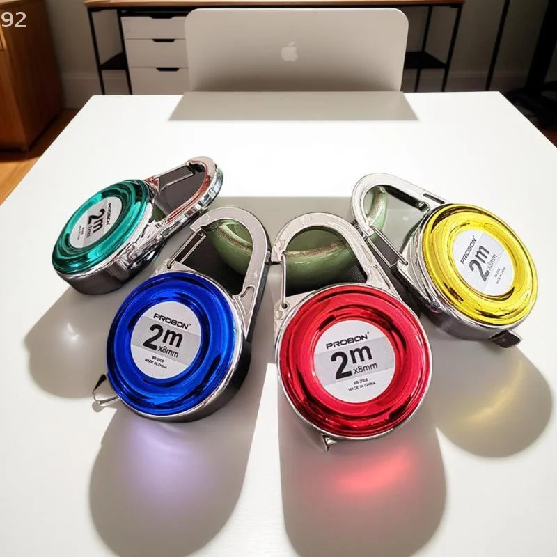 Mini Keychain Tape Measure 2m Small Steel Ruler Multipurpose Gift Ruler Compact Measuring Tool For Home & Office