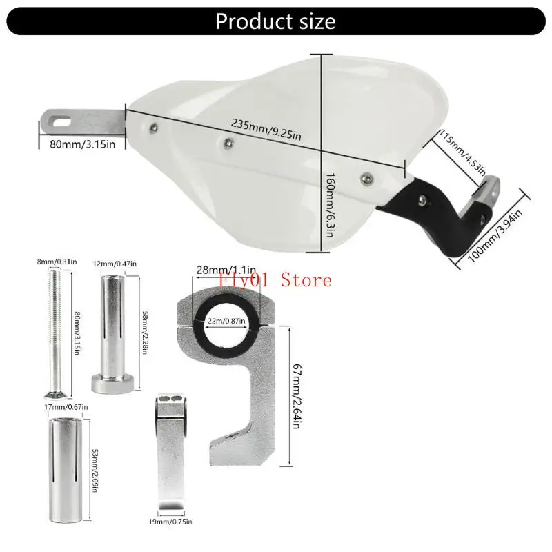 أغطية واقيات قضبان اليد للدراجة النارية، مرنة ضد الطقس السيئ، تركيب سريع، قابلة للتعديل لراحة الراكبين