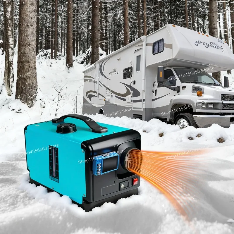 12V/220V Diesel Air Heater All-in-One Machine, Built-in Battery Heater for Trucks & Homes, Diesel Heater for Outdoor Camping