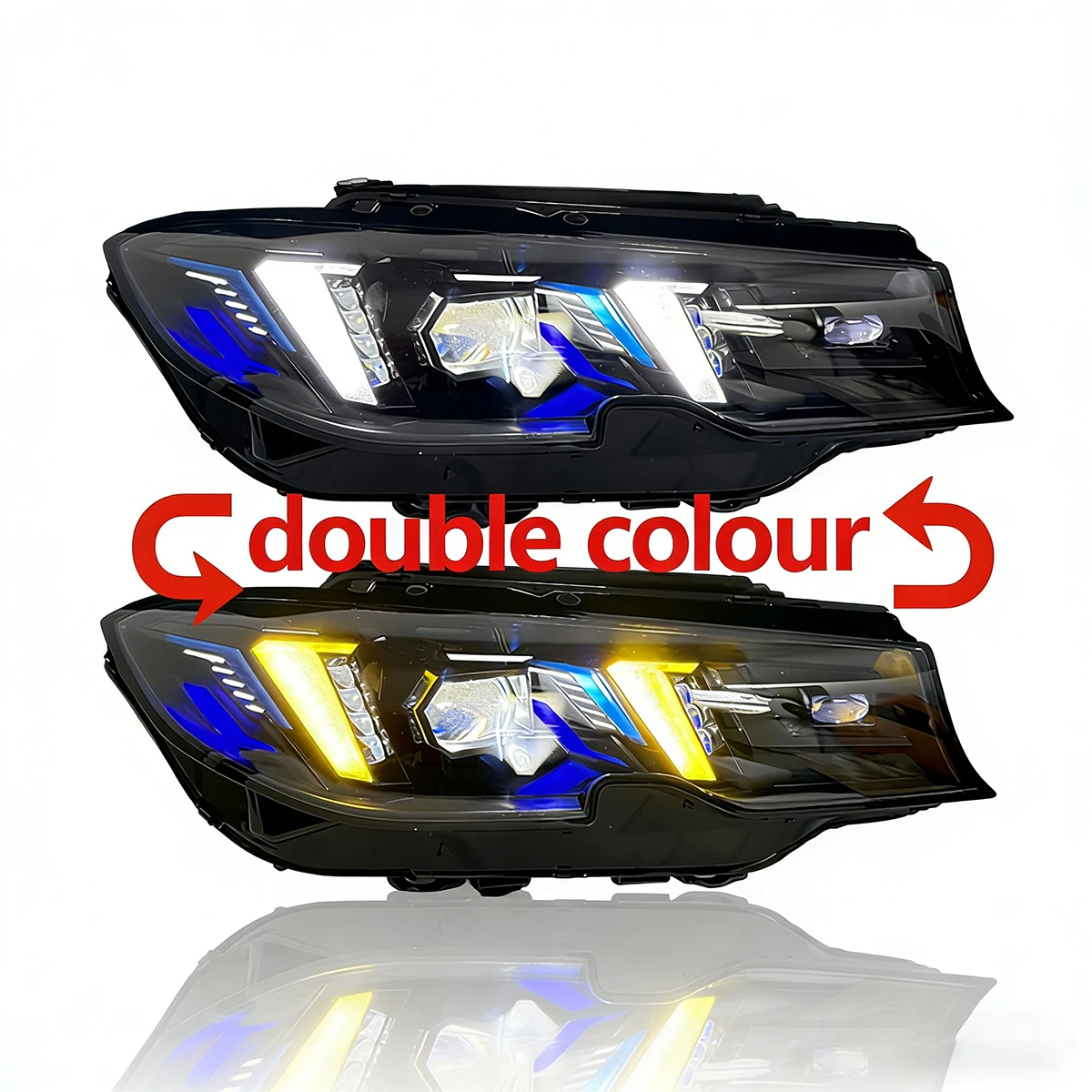 LED Headlight Assembly For BMW 3 Series G20 G21 2019-2022 Controlled White Yellow Switch DRL Plug And Play Car Accessories