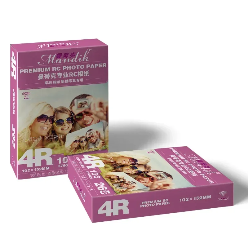 3r 4r 5r 100 Sheets / Pack 265g Rc Gloss Rough Matte Waterproof Inkjet Printer Photo Paper 6 Inch Photo Paper Office Paper