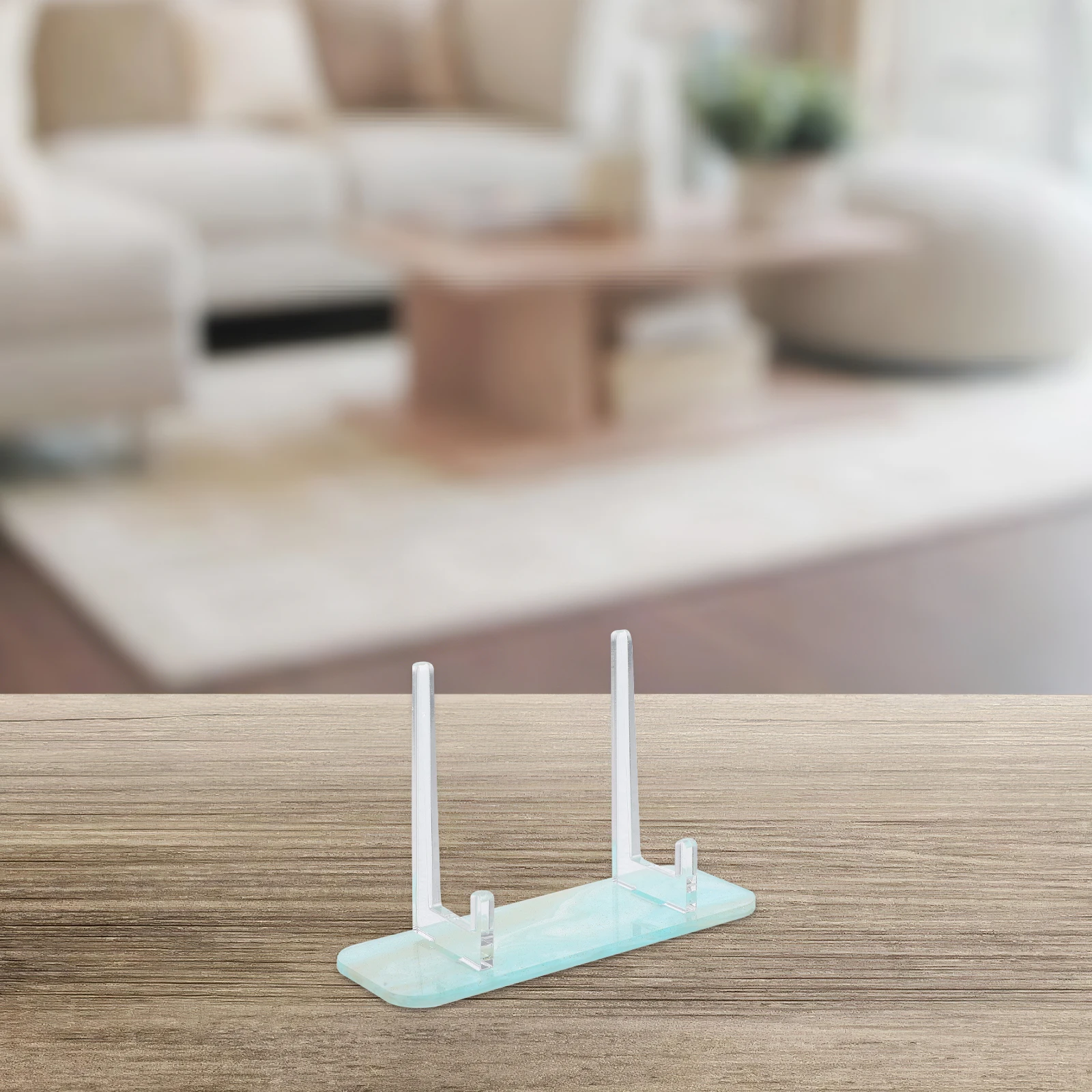 

Small Acrylic Display Stand Clear Plate Holder Photo Card Easel Tabletop Sign Stand Organizer Display Stands Plate