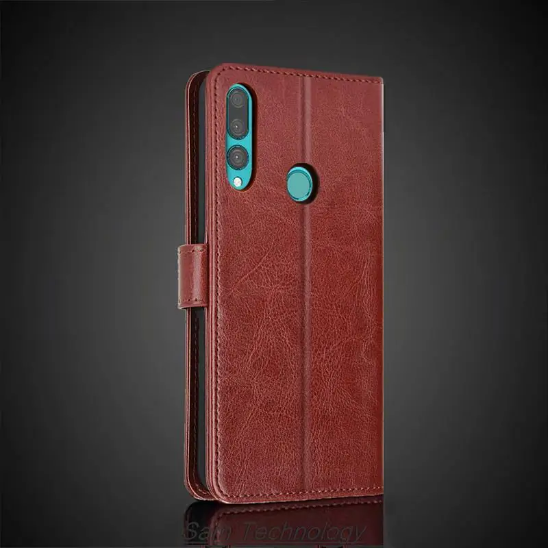 Card Holder Cover Pu Leather Case for Huawei Y9 Prime 2019 /HUawei P Smart Z Flip Cover Retro Wallet Case Business Fundas Coque