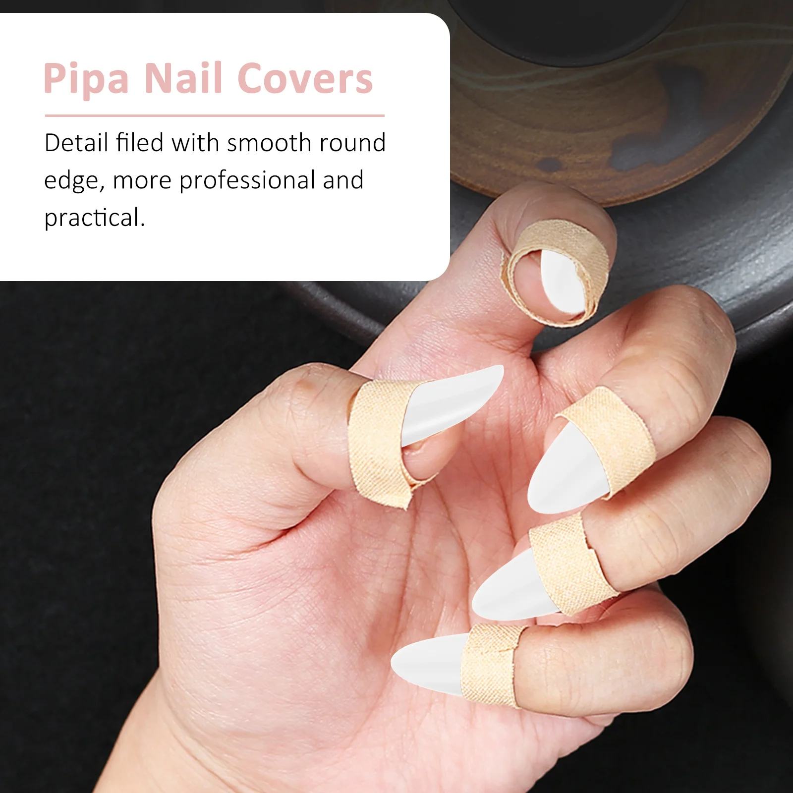 

5pcs Pipa Nails Premium Finger Picks Smooth Portable For Guzheng Players Fingertip Protection Covers String