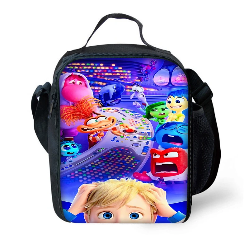 Anime Inside Out Child Insulated Large Capacity Bag for Boy and Girl Student Outdoor Picnic Resuable Thermal Cooler Lunch Box