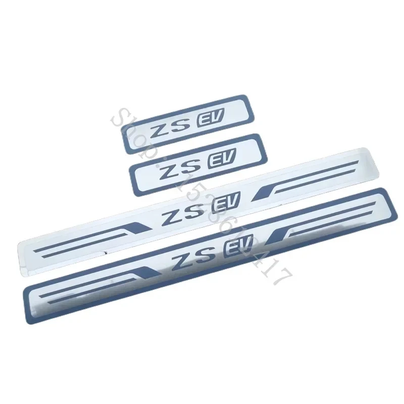 For MG ZS ZS EV HS 2017 2018 2019~2024 Door Sill Scuff Plate Trims Threshold Kick Pedal Protect Stainless Steel car Accessories