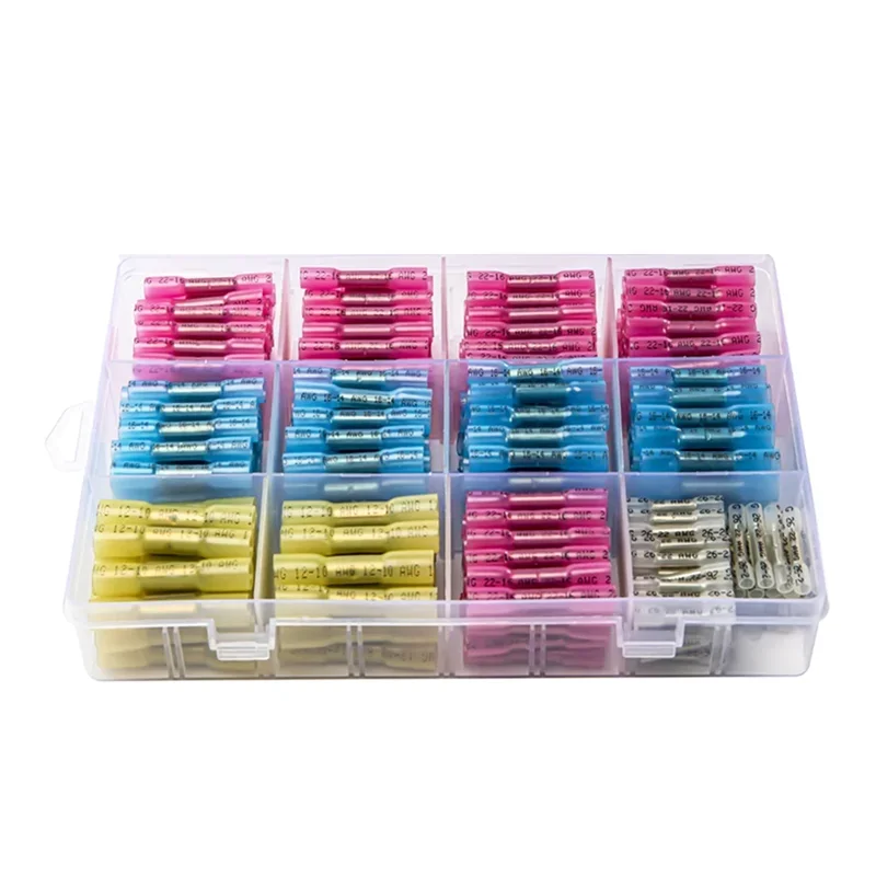 

Trendy! 350PCS Heat Shrink Butt Connectors, Marine Grade Waterproof Wire Connectors Kit,Crimp Connectors for Vehicle, Boat Truck