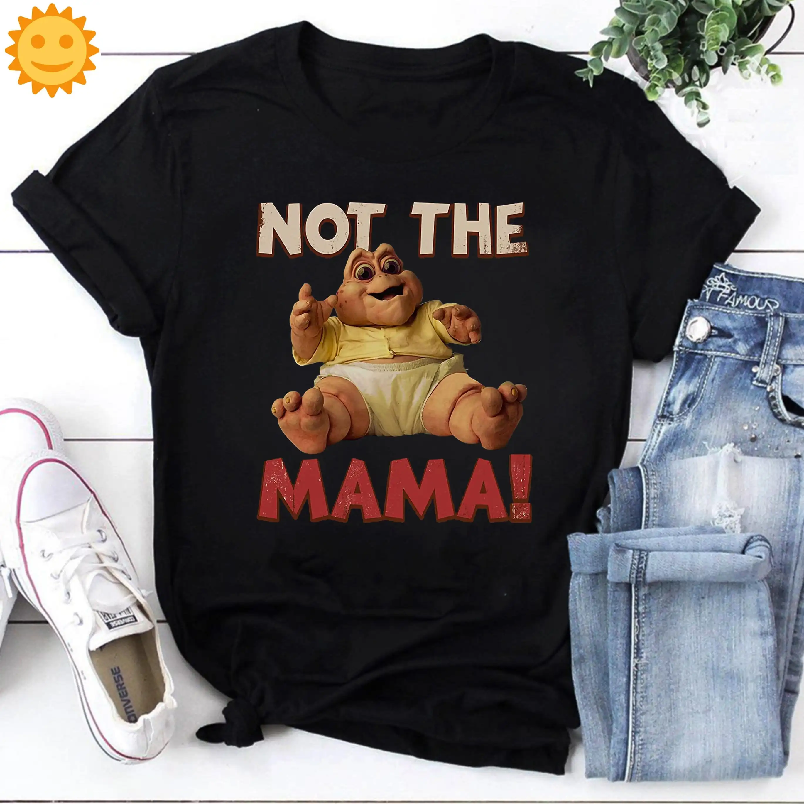 Not the Mama Baby Dinosaur Vintage T-shirt Baby Sinclair