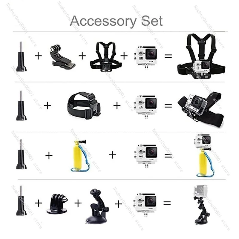 Camera Accessories Kit Sports Camera Accessories Kit for Gopro Hero 9 10