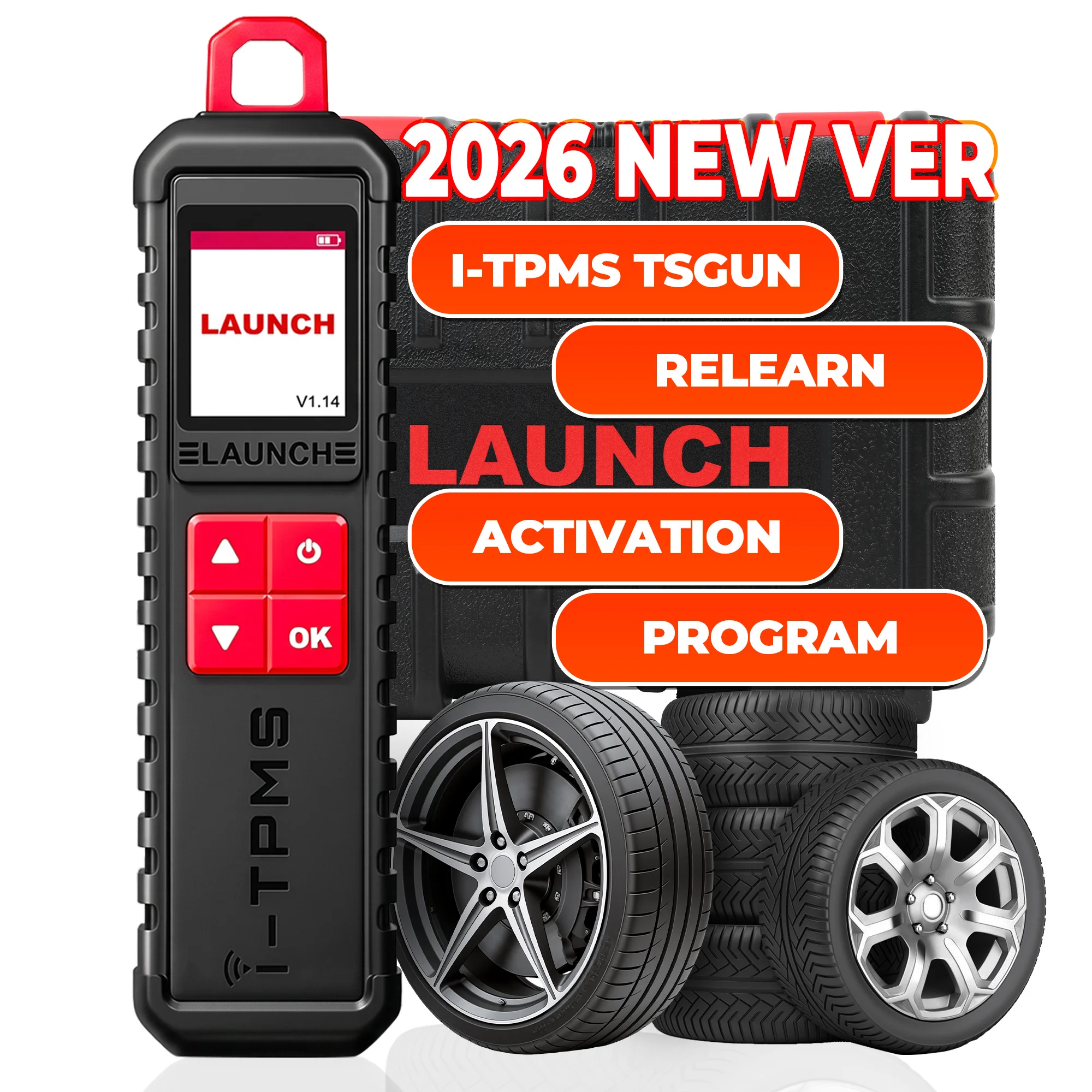 LAUNCH X431 i-TPMS Service Tool Tire Pressure Detector Active Relearn Programming 315/433MHz Sensor Support Android i-TPMS