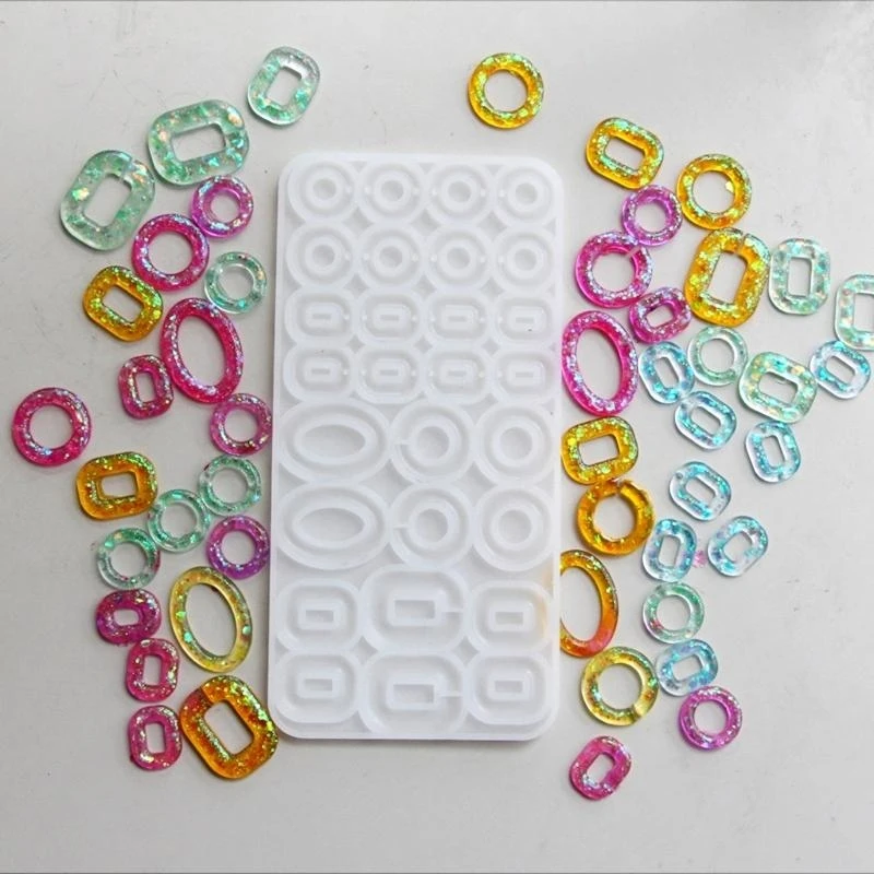 Silicone Moulds Unique Multi Circle Earrings Moulds Keychain Moulds