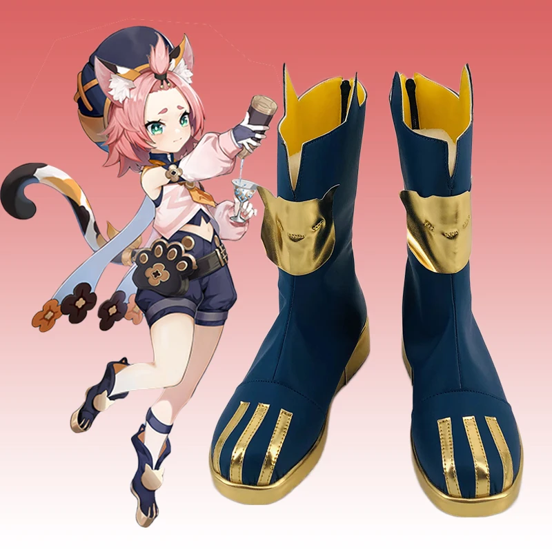 Jogo genshin impacto diona cosplay sapatos botas feminino e masculino trajes de festa de halloween acessório peruca orelha cauda feito sob encomenda