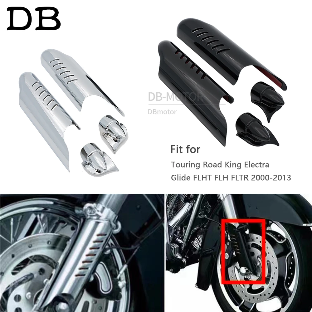 

Motorcycle Lower Fork Leg Cover Guard Deflector Shield Fit For Harley Touring Road King Electra Glide FLHT FLH FLTR 2000-2013