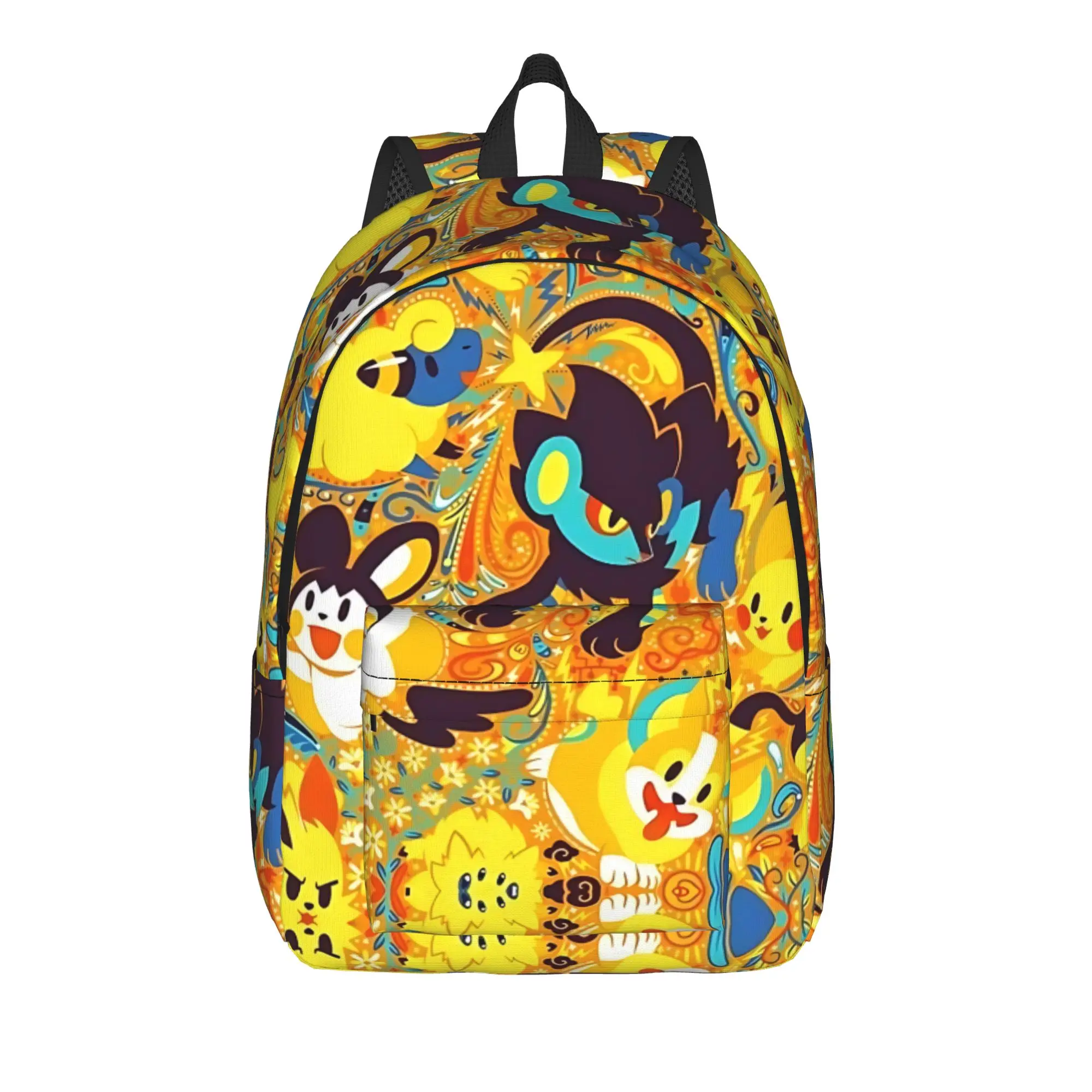 Fashion Cartoon Pokemon Theme Backpack  Mochilas Cool Hiking Sturdy Shoulder Rucksack